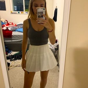 White tennis skirt